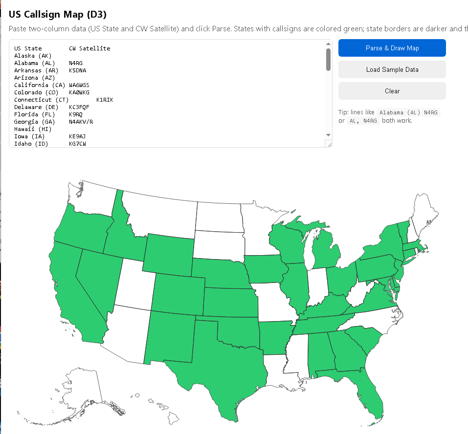 CW WAS Satellite map tool